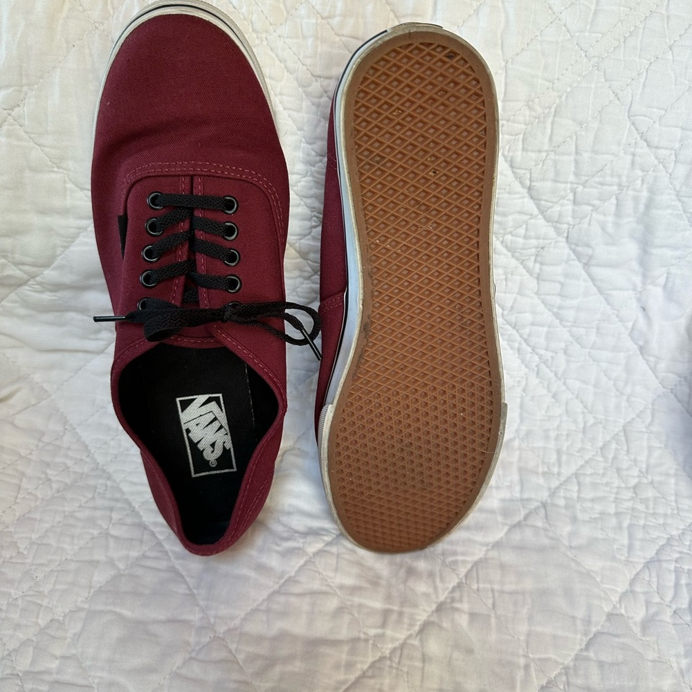 Vans, maroon. Wore a few times. Good condition